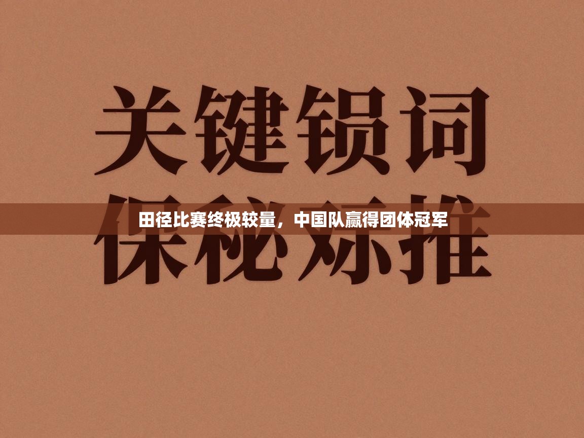 田径比赛终极较量,中国队赢得团体冠军 第2张